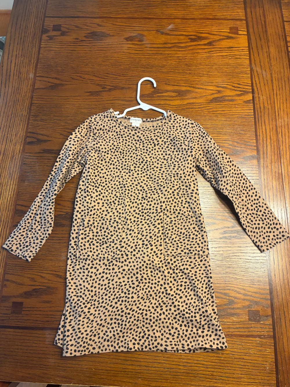 Crewcuts Girls Cheetah patch pocket dress - Size 6